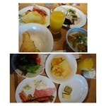 ホテルオークラ京都 - こんな感じで頂きました。簡易版フレンチトーストは家庭的な品です。