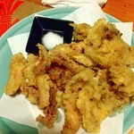 吟の蔵 を市 - ゲソと 舞茸の天婦羅