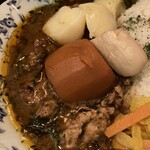 本石亭 - キーマカレーの野菜達