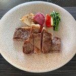 鉄板焼 天燈 - 豪州産 葡萄牛ロースステーキ 150g