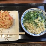 Marugame Seimen - かけうどんと紅生姜のかき揚げ