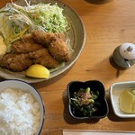 ふじ茂 - かきフライ定食@1430円