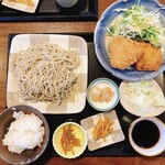 そば処 やまもと - 本日の日替り、ヒレカツセット