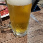 焼肉 炭屋 - 生ビール