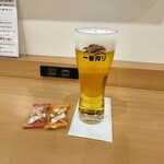 Raunji Ooyodo - 生ビールと柿ピー