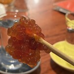 家庭料理 まさき - 筋子の味噌漬け。日本酒と相性抜群