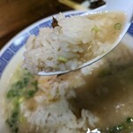 純とんこつ無双 - これが僕の無双ラーメンの締めです。