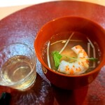 Ginshari Nakahara - 車海老と蛤の清汁