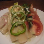 ヘルメスワインコーナー - アスパラサラダ