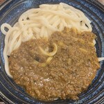 さぬき手打ちうどん 銭形 - キーマカレーうどん（うどん大盛り）