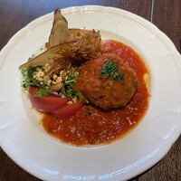京洋食 まつもと - 大人のハンバーグ 特製トマトソース（税込 2,200円）評価＝◎