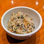 酒の穴 - カニの釜飯?ご飯