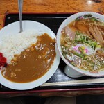 ほそ島や - 中華そばと半カレーライスのセット