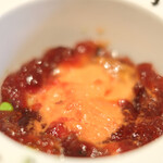 ラ・リューン - ランチコース 5000円 の雲丹とトマトのソルベ 茄子の煮浸し コンソメジュレがけ ライム風味