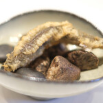 ラ・リューン - ランチコース 5000円 の琵琶湖の稚鮎のフリッター