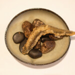 ラ・リューン - ランチコース 5000円 の琵琶湖の稚鮎のフリッター