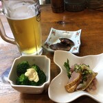 酒処 さくら - 付き出しの鳥刺しが美味しかったです。