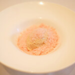 ラ・リューン - ランチコース 5000円 のメレンゲのソルベ イチゴのグラニテ