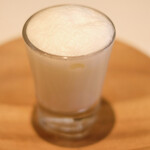 ラ・リューン - ランチコース 5000円 の大根のポタージュ ヨーグルトと生姜のソース 牛乳のホイップ