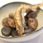 ラ・リューン - ランチコース 5000円 の琵琶湖の稚鮎のフリッター