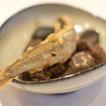 ラ・リューン - ランチコース 5000円 の琵琶湖の稚鮎のフリッター