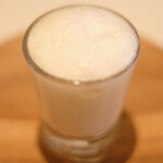 ラ・リューン - ランチコース 5000円 の大根のポタージュ ヨーグルトと生姜のソース 牛乳のホイップ