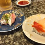 廻鮮寿司 すし松 - 貝3種盛　鯵