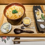 神楽坂 久露葉亭 - 和食ランチ【艶】3200円  自家製うどん 天麩羅