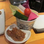 こくりこ - 野菜スティック 自家製鳥肉味噌