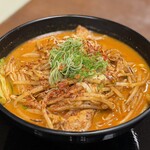 極楽湯 - たっぷり野菜の旨辛みそタンメン1,070円＋激辛80円