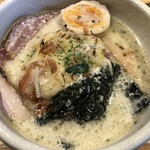 鴨出汁中華蕎麦 麺屋yoshiki - 鴨出汁手揉み昆布水つけ蕎麦（塩）＋リゾット