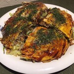 Okonomiyaki Teppanyaki Fuwa - お好み焼き(肉玉そばイカ天入り)