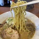 らー麺 ふしみ - 麵はこんな感じ