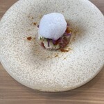 Lumos - 前菜：愛媛県産タイのカルパッチョ