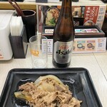 Yoshinoya - 牛皿(並)、瓶ビール