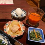 金沢マンテンホテル - 和定食とドリンク（野菜ジュース）