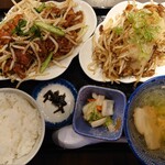 Shokudou Kanae - レバニラ炒め定食&スタミナホルモン炒め