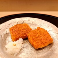 赤坂 菊乃井 - ●【焼物】
                    「からす鰈唐墨粉焼き  菊花蕪 」