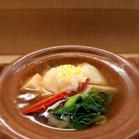 赤坂 菊乃井 - ●【強肴】
                    「鰆みぞれ鍋  聖護院蕪  海老芋  胡麻豆腐  九条葱 柚子」