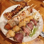 Hakata Meshidokoro Noboseya - 焼き鳥5本盛り