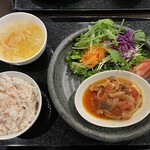 ル ナチュレ - 豆腐ハンバーグ　ご飯　スープ