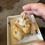 石臼挽き 純手打そば​ はなび野 - サービスの蕎麦がき　練り物を揚げたやつ　美味い