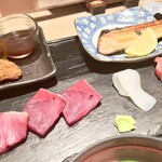 黒さわ - 990円(板もり、鰤・いか・トロマグロ)