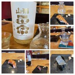 いわ志 - 山形正宗金箔酒・生しらす・海老・サーモン・鰹