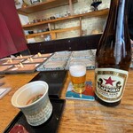 いわ志 - 大好きなサッポロ・赤星（中瓶）