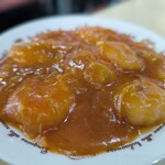 中国料理 絹路 - セットのエビチリ