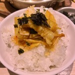 Man'Yuutei - 食べ方のとおり、ご飯に乗せてみました。