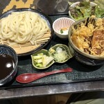 麦の花讃岐うどん - ランチ　天丼セット　冷たいうどん