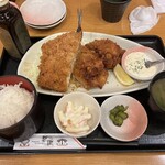 さかなや道場 魚鮮水産 - よくばりフライ定食