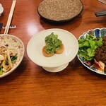 月泉 - ホタテ四川蒸し鶏